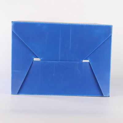 Blue Waterproof Plastic Corrugated Box PP Hollow Sheet Box Packing Folding Carton