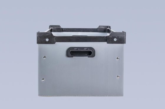 Grey Plastic Warehouse Bins Crates Packaging Strong Hardness Corrugated Polypropylene Boxes