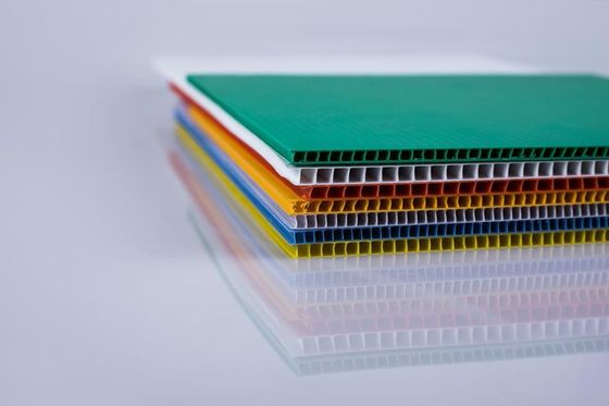Customized  Plastic Corrugated Sheet Green 4mm PP Plastic Hollow Sheet Corflute Sign