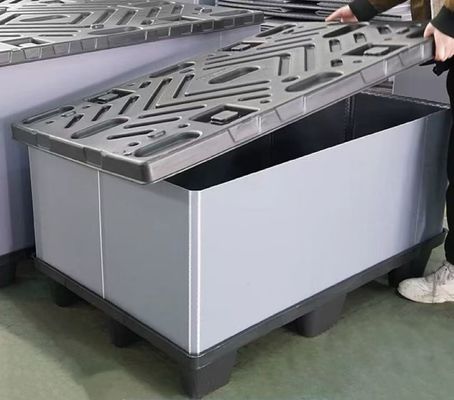 Customizable Plastic Pallet Box Folding For Shipping And Storge Good Bearing