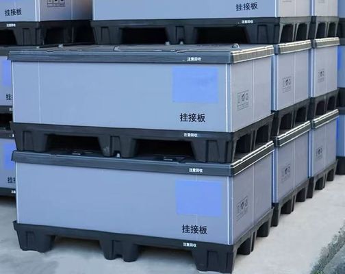 Customizable Plastic Pallet Box Folding For Shipping And Storge Good Bearing