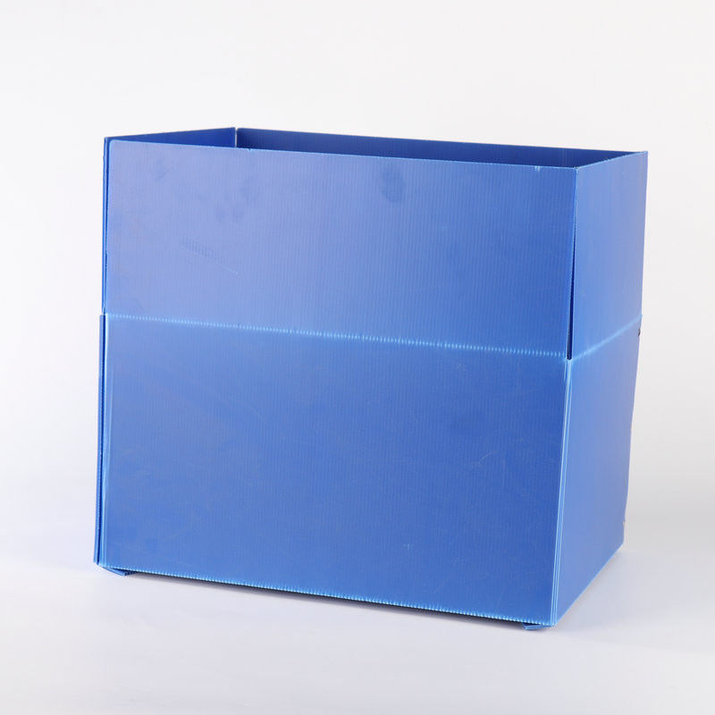 Blue Waterproof Plastic Corrugated Box PP Hollow Sheet Box Packing Folding Carton