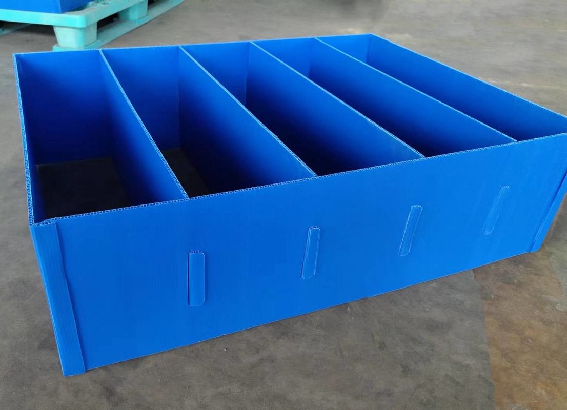 PP Blue Plastic Dividers Box Anti Pressure Lightweight Corrugated Plastic Dividers